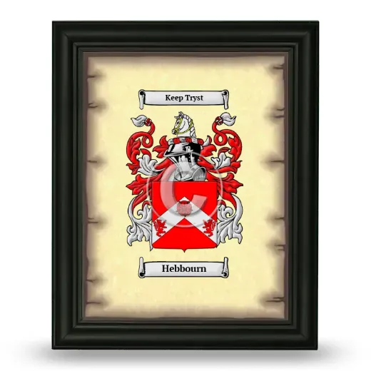 Hebbourn Coat of Arms Framed - Black