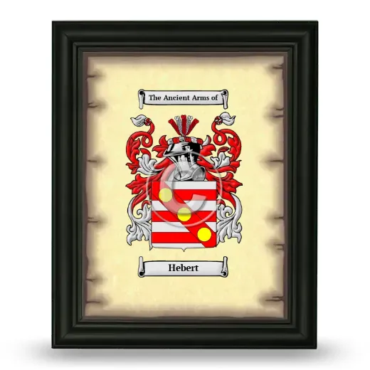 Hebert Coat of Arms Framed - Black
