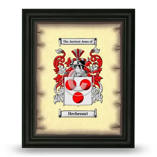 Hechennri Coat of Arms Framed - Black