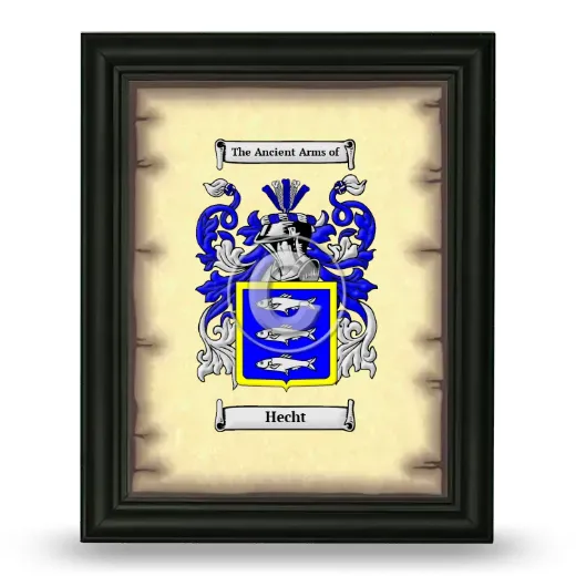 Hecht Coat of Arms Framed - Black