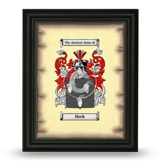 Heck Coat of Arms Framed - Black