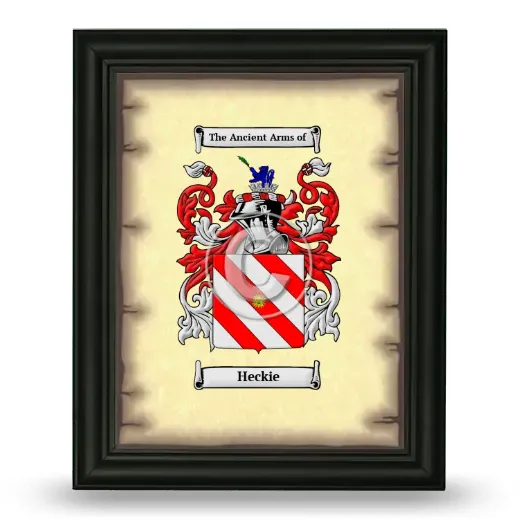 Heckie Coat of Arms Framed - Black