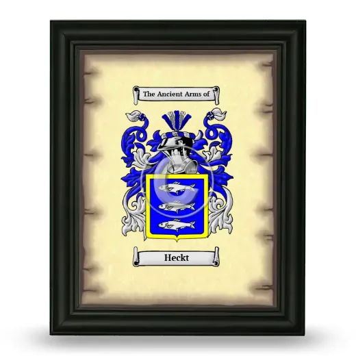 Heckt Coat of Arms Framed - Black
