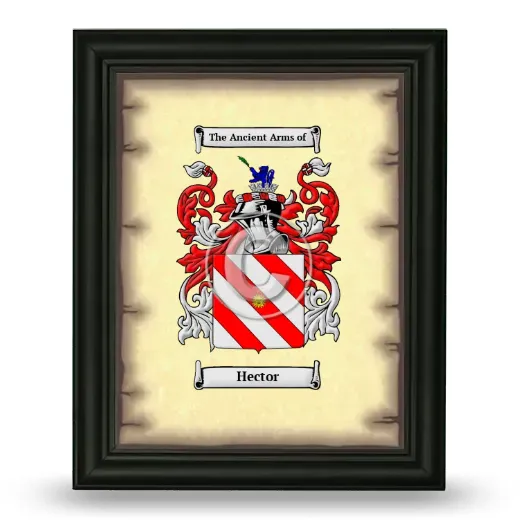 Hector Coat of Arms Framed - Black