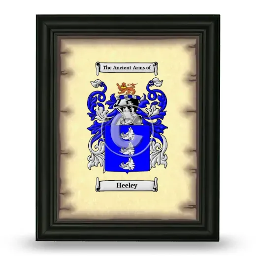 Heeley Coat of Arms Framed - Black