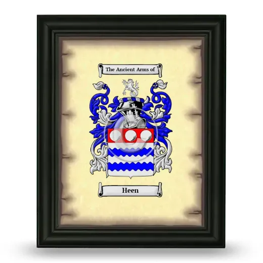 Heen Coat of Arms Framed - Black