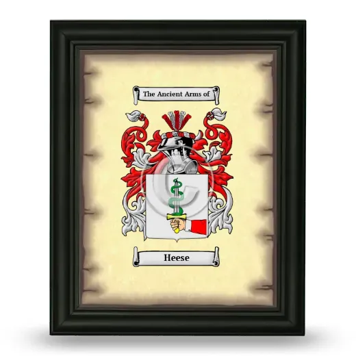 Heese Coat of Arms Framed - Black