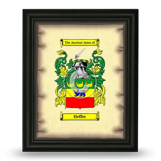 Heffer Coat of Arms Framed - Black