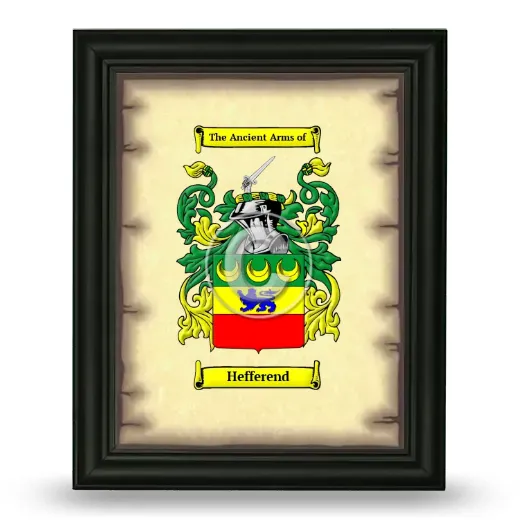Hefferend Coat of Arms Framed - Black