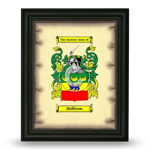Hefferon Coat of Arms Framed - Black