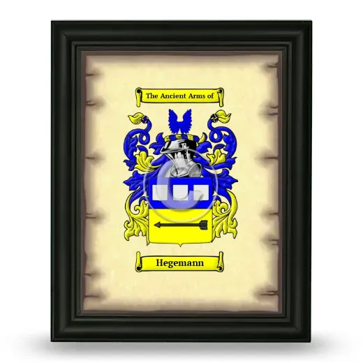 Hegemann Coat of Arms Framed - Black