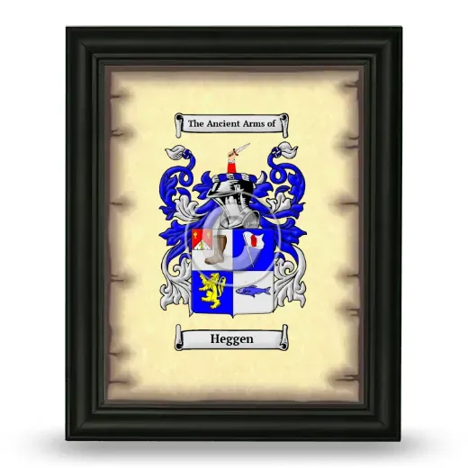 Heggen Coat of Arms Framed - Black
