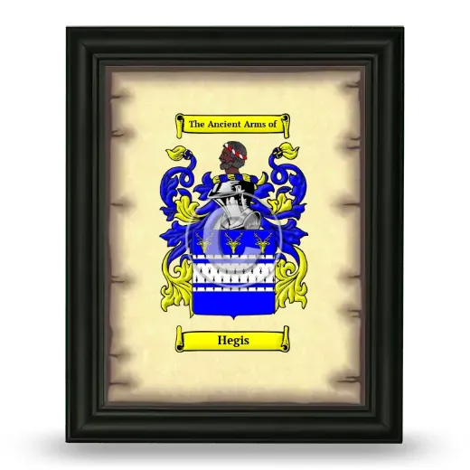 Hegis Coat of Arms Framed - Black