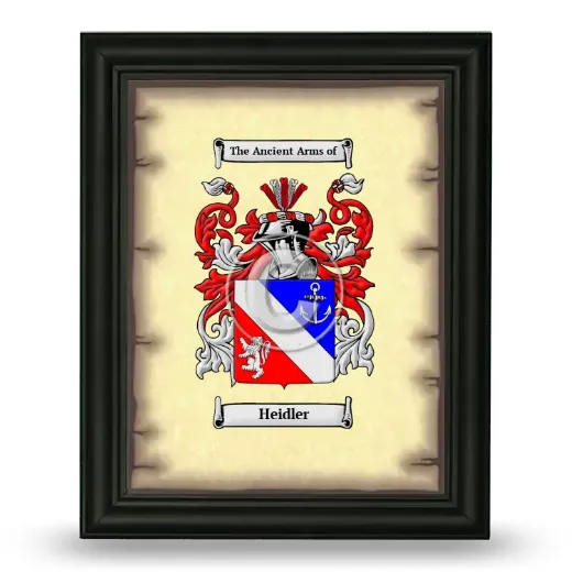 Heidler Coat of Arms Framed - Black