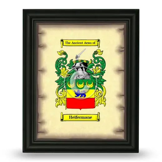 Heifermane Coat of Arms Framed - Black