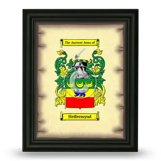 Heifermynd Coat of Arms Framed - Black