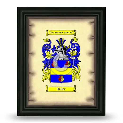 Heiler Coat of Arms Framed - Black