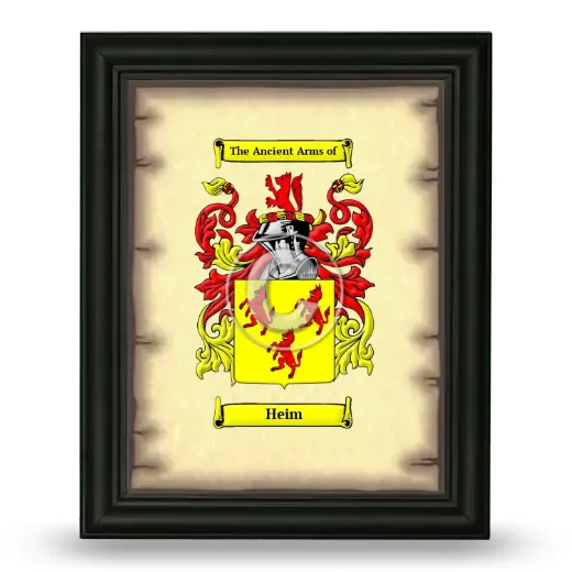 Heim Coat of Arms Framed - Black