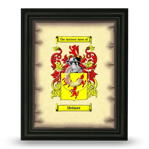 Heimer Coat of Arms Framed - Black