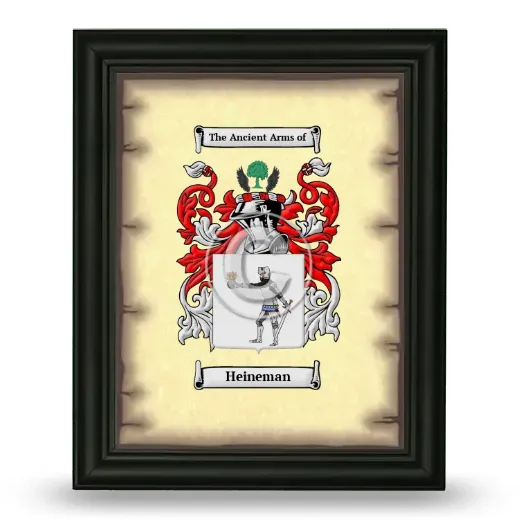 Heineman Coat of Arms Framed - Black