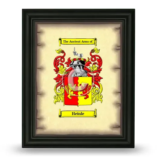Heinle Coat of Arms Framed - Black