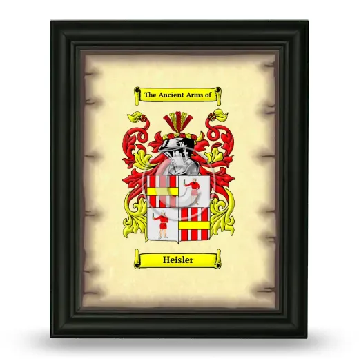 Heisler Coat of Arms Framed - Black