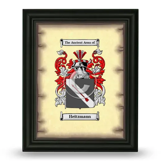 Heitzmann Coat of Arms Framed - Black
