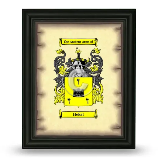 Hekst Coat of Arms Framed - Black