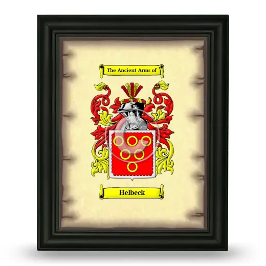Helbeck Coat of Arms Framed - Black
