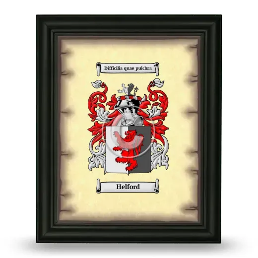 Helford Coat of Arms Framed - Black