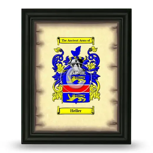 Heller Coat of Arms Framed - Black
