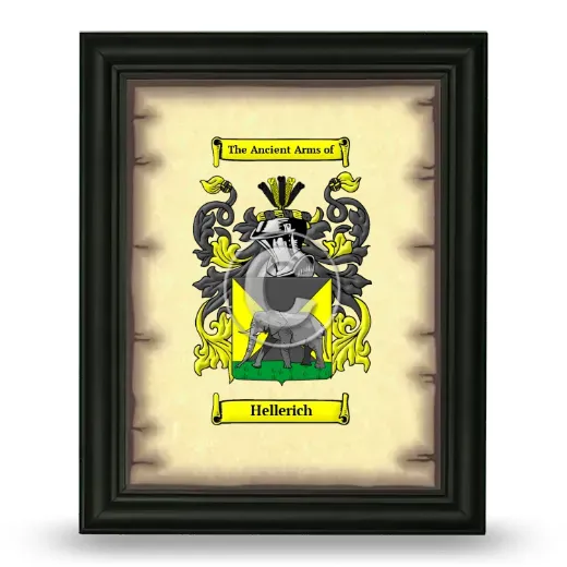 Hellerich Coat of Arms Framed - Black