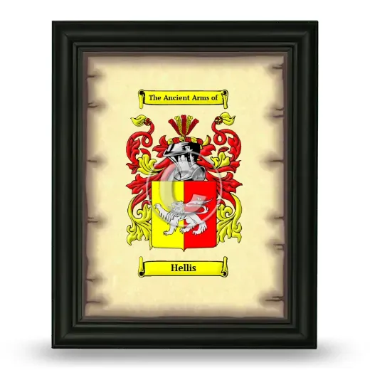 Hellis Coat of Arms Framed - Black