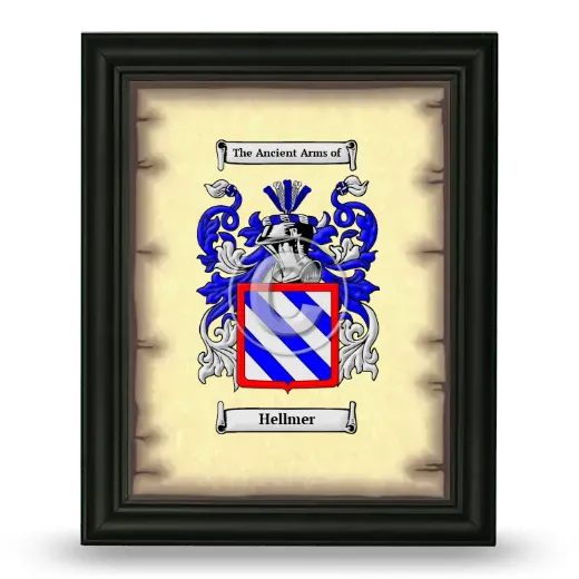 Hellmer Coat of Arms Framed - Black