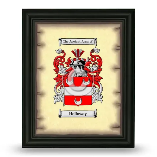 Helloway Coat of Arms Framed - Black