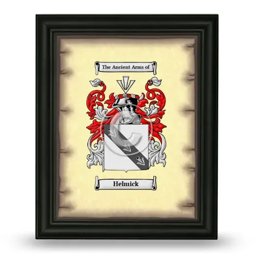 Helmick Coat of Arms Framed - Black