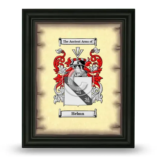 Helmn Coat of Arms Framed - Black