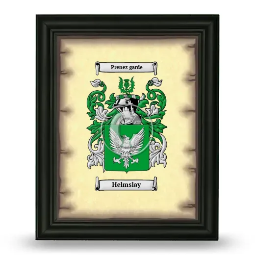 Helmslay Coat of Arms Framed - Black