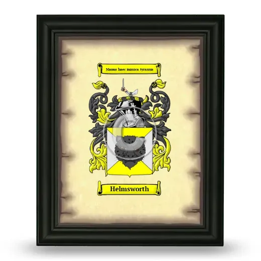 Helmsworth Coat of Arms Framed - Black