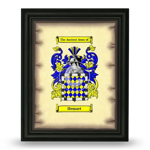 Hemart Coat of Arms Framed - Black