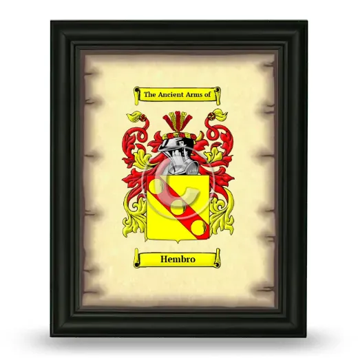 Hembro Coat of Arms Framed - Black