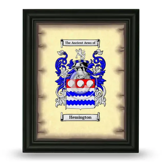 Hemington Coat of Arms Framed - Black