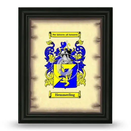 Hemmerling Coat of Arms Framed - Black