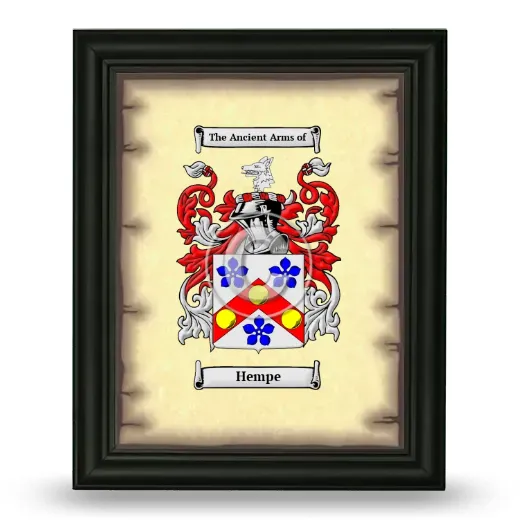 Hempe Coat of Arms Framed - Black