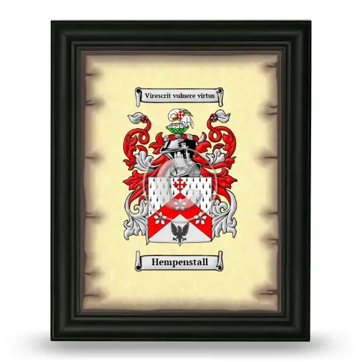 Hempenstall Coat of Arms Framed - Black