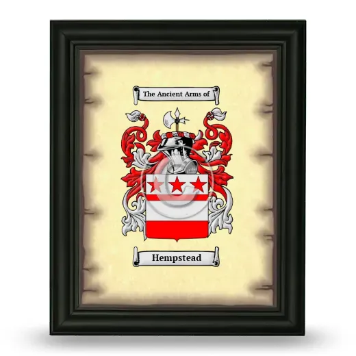 Hempstead Coat of Arms Framed - Black