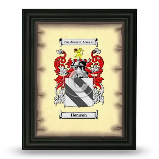 Hemson Coat of Arms Framed - Black