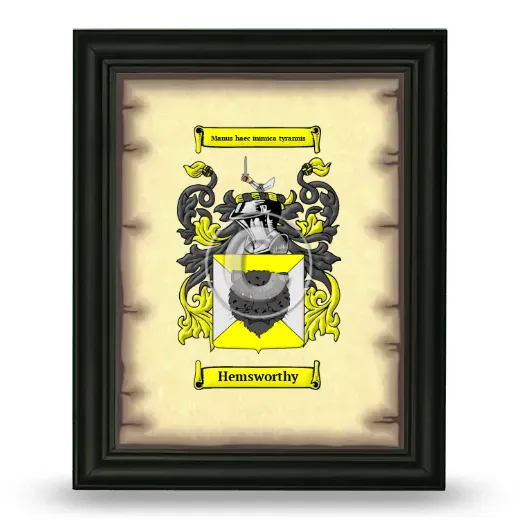 Hemsworthy Coat of Arms Framed - Black