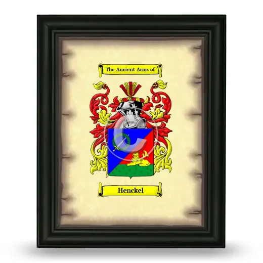 Henckel Coat of Arms Framed - Black