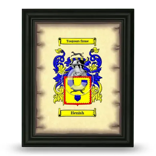 Henish Coat of Arms Framed - Black